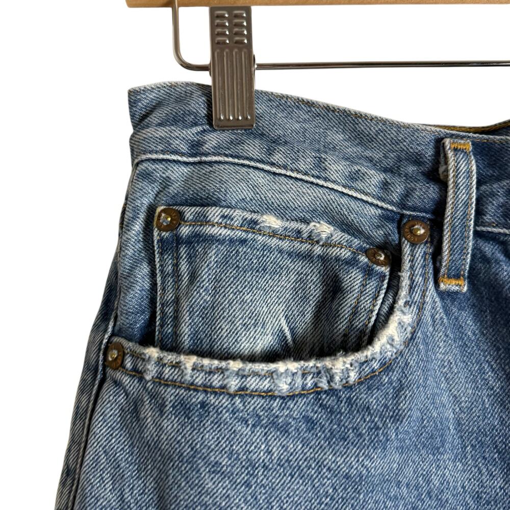 Agolde 90’s Loose Straight Fit Distressed Denim Blue Jeans Portal Size 25 - Picture 5 of 12